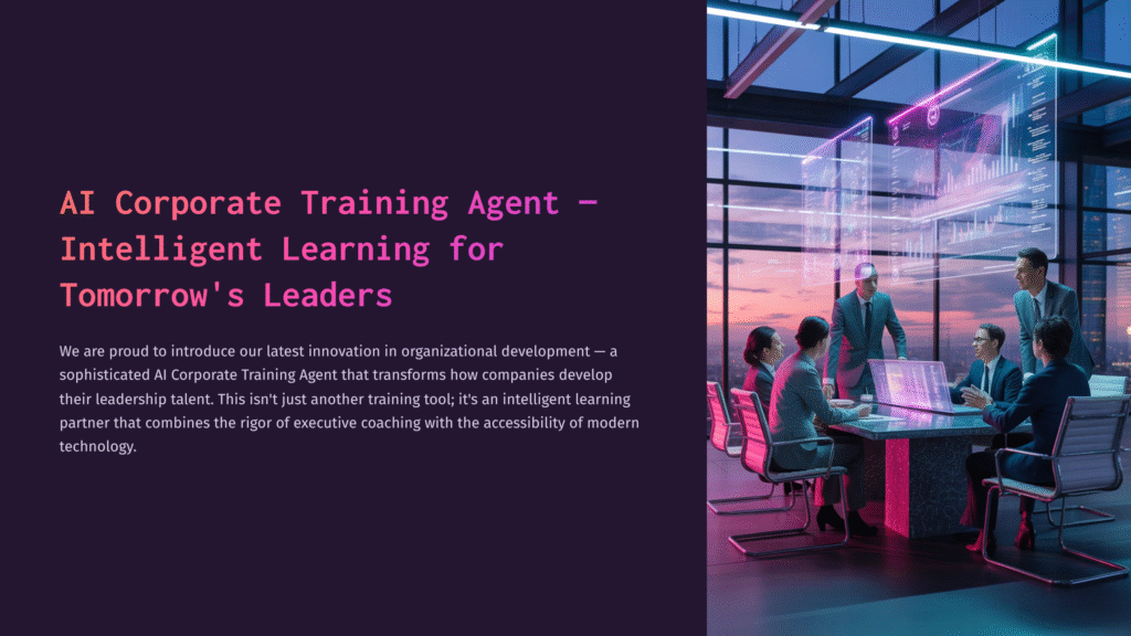ai corporate training agent intelligent learning for tomorrows leaders