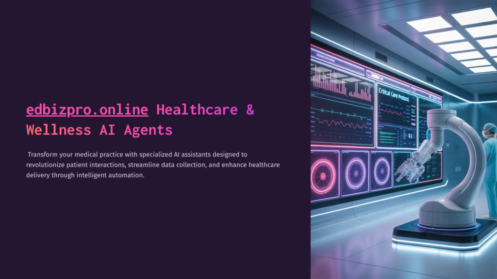edbizproonline healthcare and wellness ai agents